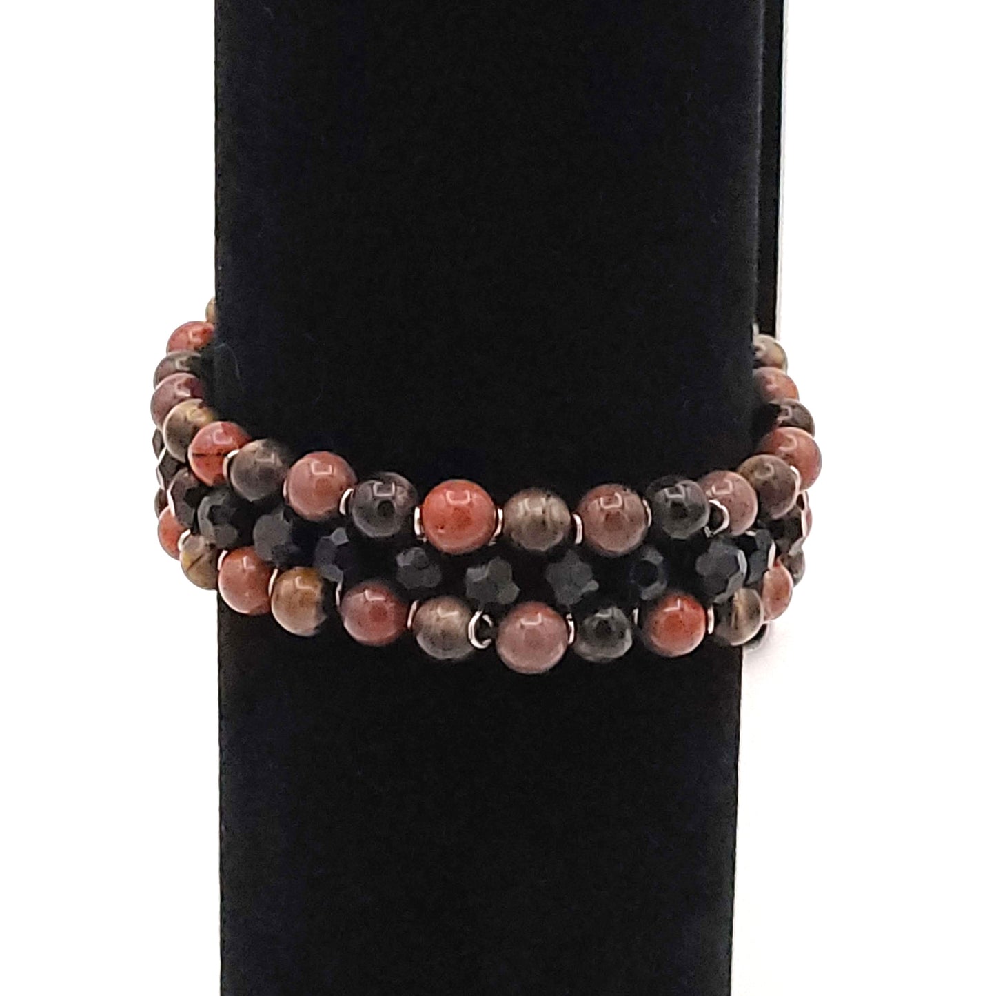 Jasper Tiger Bead Bracelet