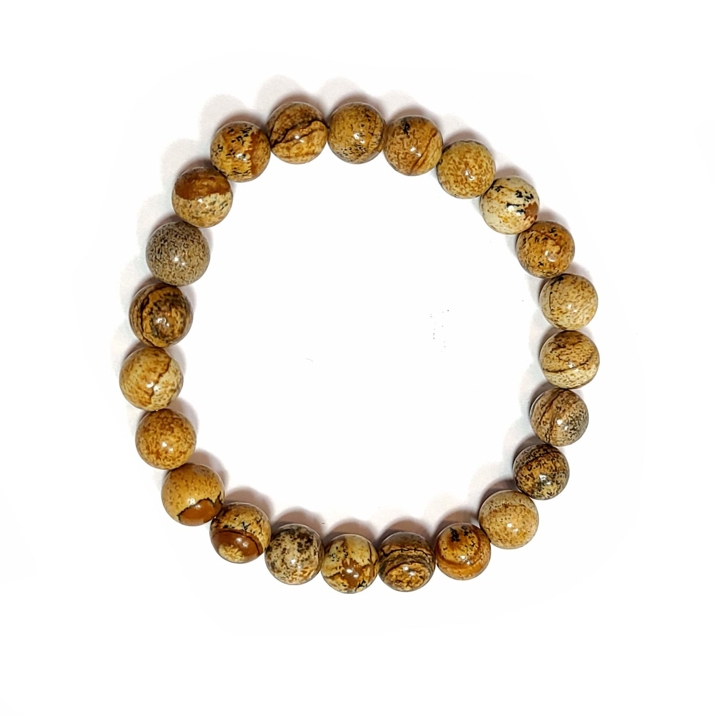 Picture jasper 8mm bead bracelet