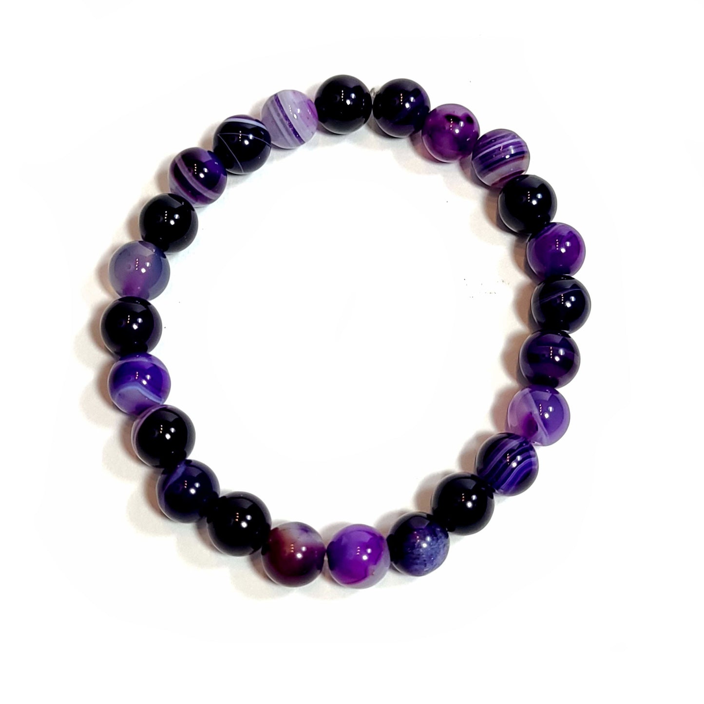 Amethyst 8mm bead bracelet