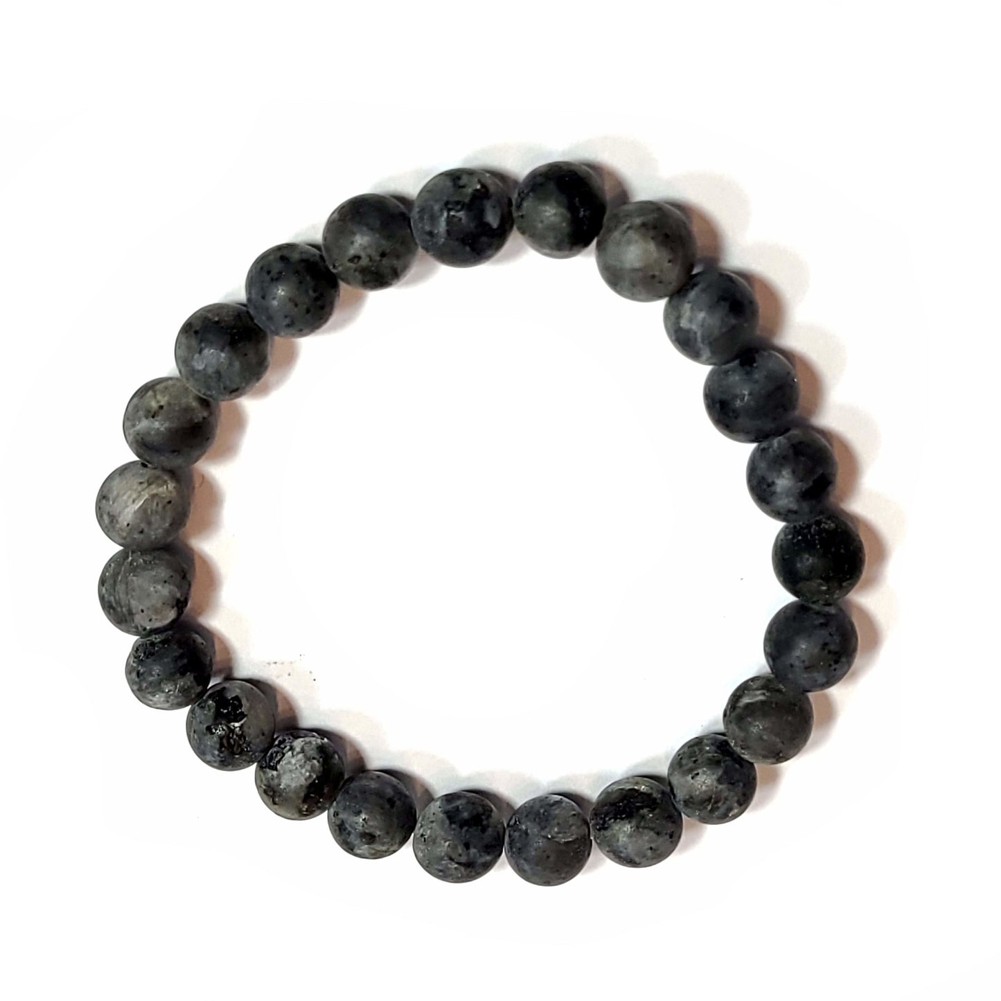 Black matte agate 8mm beads bracelet.