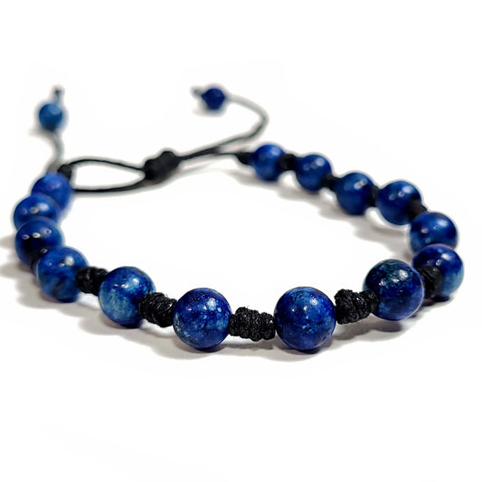 Handmade knotted Sodalite bead bracelet/anklet. Adjustable slip knot makes adjusting size a breeze.
